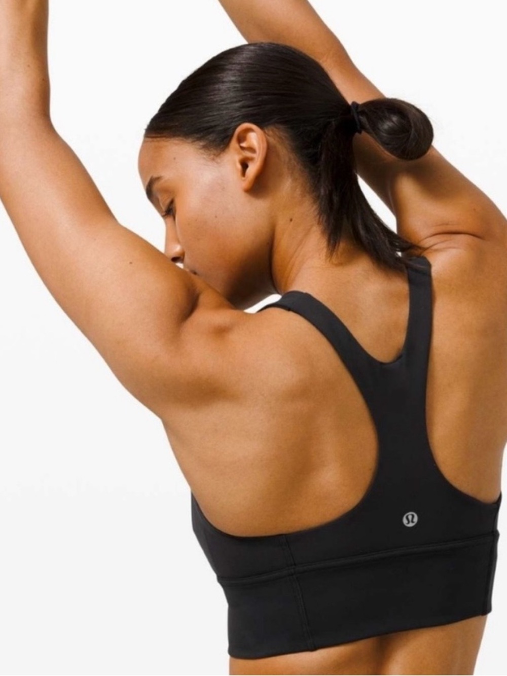 lululemon athletica Black Racerback Sports Bra with Logo